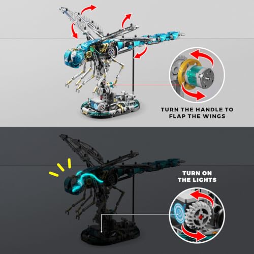 Mechanical Dragonfly Building Blocks for Adults - color: Blue