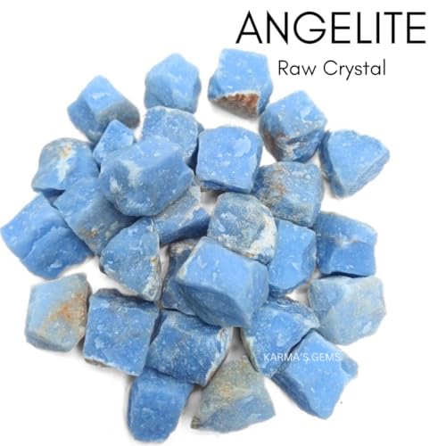 Crystals, Rocks, Jade, Crystals and Healing Stones, Witchcraft Supplies, Healing Crystals, Stones, Healing Stones, Rock Collection, Agate, Raw Stones (Angelite, 2 Pcs) - color: Angelite