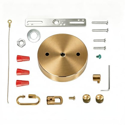 6Inches Light Canopy Kit with Heavy Duty Replacement Ceiling Cover Plate & Mounting Hardware for Lighting Fixtures Chandelier Light Pendant Light Wall Lamp kit or DIY Project (Bronze) - color: Bronze
