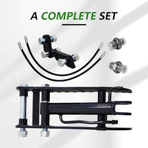 Mini Excavator Hydraulic Thumb Kit,Small Digger Attachments Fit Most of Up to 2 Tons, with2* M14 Hoses and Converters, Black