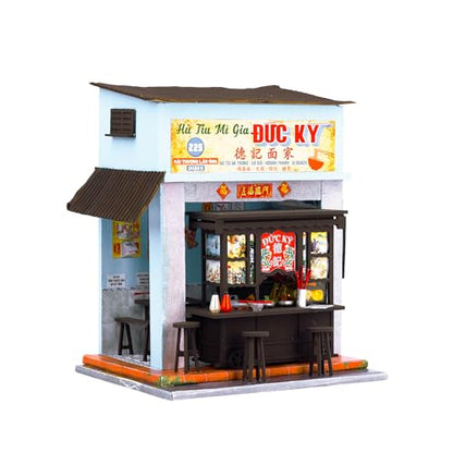 Vietnam DIY Miniature Kit - Asian Noodle House - Tiny Diorama Building Kits, Craft Hobby Gifts for Teens and Adults