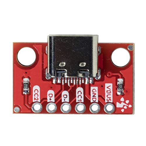 2pcs USB Type-C Female Breakout Board 6 pins Output 2 CC Pins 5K1 Res (2.54mm 100mils Pitch)…