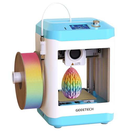 Fully Assembled Mini 3D Printer for Kids & Beginners - Complete Starter Kit with Auto Leveling 3D Printing Machine, 1 Roll of Filament, and SD Card, High-Speed 250mm/s, High Precision, for School Home - size: Mini