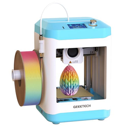 Fully Assembled Mini 3D Printer for Kids & Beginners - Complete Starter Kit with Auto Leveling 3D Printing Machine, 1 Roll of Filament, and SD Card, High-Speed 250mm/s, High Precision, for School Home - size: Mini