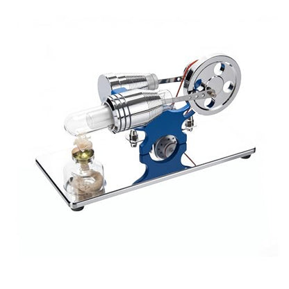 Sunnytech Hot Air Stirling Engine Motor Model Educational Toy Electricity Generator Colorful LED SC (SC010) - style: SC010