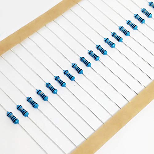 2600Pcs 130 Values Resistor Kit 1/4W, 1 Ohm-3M Ohm RoHS Compliant MelkTemn Resistor Assortment Kit Metal Carbon Film Fixed 1% Electrical Resistors Set Assortment Resistance Optional 100% New