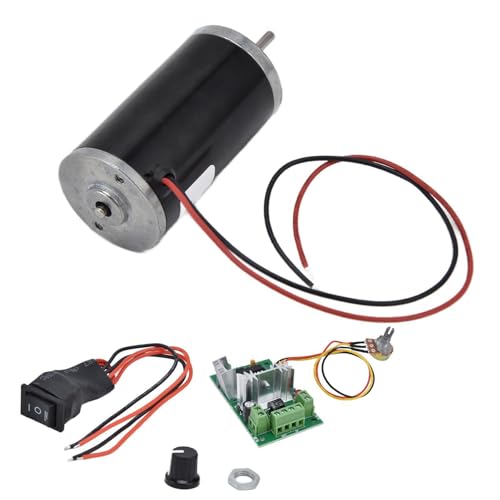 31ZY DC Brushed Motor, High Torque Low Noise High Speed PWM Control for DIY Robotics 12V 4000RPM with Speed Governor Metal Gear Pure Copper Coil 1 Pack - size: 12V4000RPM