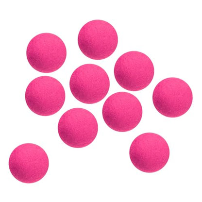PATIKIL Wool Felt Balls Beads Wool Felting Pom 3.1cm 31mm Rose Red for Home Crafts Handcrafts Project DIY Pack of 10 - color: Rose Red