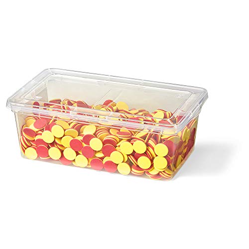 hand2mind Foam Round Two-Color Counters Classroom Bulk Kit, Quiet Math Tokens (Pack of 1000) & Learning Resources Hands-On Soft Dot Dice Bucket, Classroom or Homeschool Supplies, Set of 200, Ages 3+