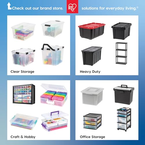 IRIS USA 6-Pack 13 Quart Storage Bins with Lids, Clear - size: 13 Qt, style: 6 Pack