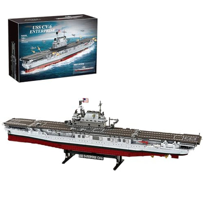 USS CV-6 Enterprise - Battleship Building Blocks,1883 PCS for Adults - style: USS CV-6