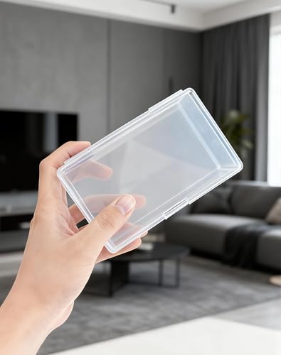 LJY 12 Clear Plastic Boxes, 5.3 x 3.1 x 1.2 in for Office Supplies - color: Transparent, size: 5.3 x 3.1 x 1.2 inch