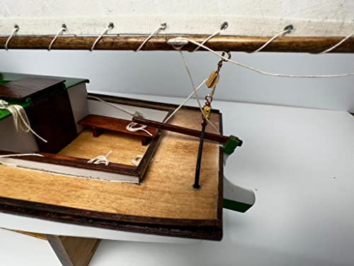 Midwest Chesapeake Bay Flattie Wooden Model Ship Kit for Adults - Beginner Woodcraft Boat Building Set - Easy Laser-Cut DIY Hobby Craft Gift, Made in USA, 1:32 Scale