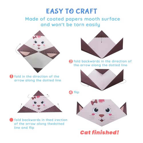 Origami Kit for Kids Ages 5-16, 212 Sheets with 72 Patterns & Instruction Book | Origami Paper Kit for Beginners & Advanced | Arts & Crafts Toys for Girls & Boys Ages 8-12 | Birthday & Christmas Gifts