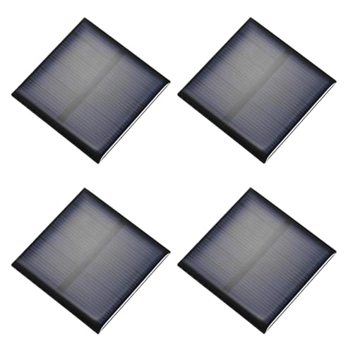 MECCANIXITY 4PCS 3V 0.63W 0.21A Mini Solar Panels, Small Solar Photovoltaic Power Cells Charge DIY Electric Toy Materials Kits