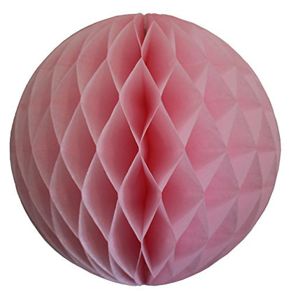 Pink Honeycomb Balls, Set of 3 (12 inch, 8 inch, 5 inch) - color: Pink