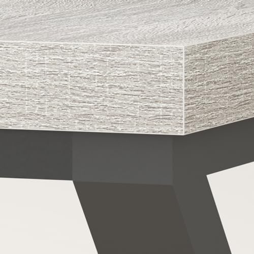 LVB 70.8" Long Office Desk, Modern Large Wood Metal Computer Desk Grey Oak - color: Light Grey Oak, size: 70 Inch