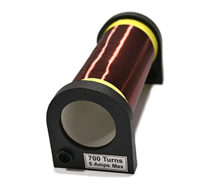 Eisco - Small Air Core Solenoid, 700 Turns, Insulated Copper Wire, 1.6A Continuous / 5A Intermittent Current, 1.77" Inner Diameter, 5.9" Length, Electromagnetism & Physics Lab Equipment
