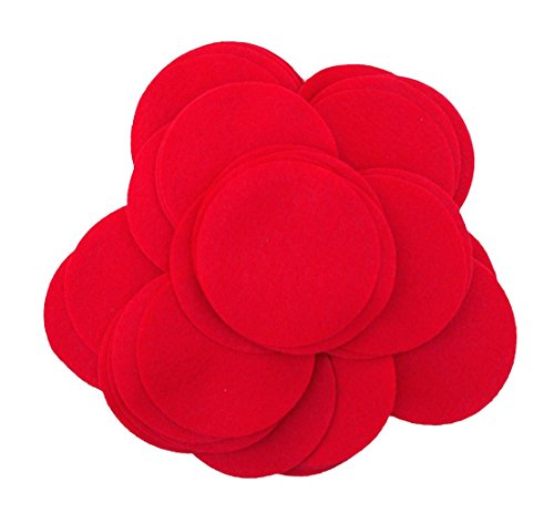 Playfully Ever After Red Craft Felt Circles (4 Inch - 19pc) - size: 4 Inch - 19pc