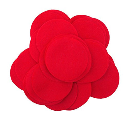 Playfully Ever After Red Craft Felt Circles (4 Inch - 19pc) - size: 4 Inch - 19pc