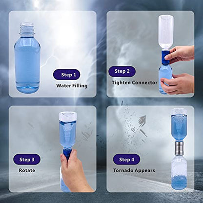Tornado Maker, Weather Toys, Ultra-Light Aluminum Connecting Tube, Including 2 Empty Bottles, Watertight Tornado Toy, Suitable for Kids' Science Experiments (Red) - color: Red