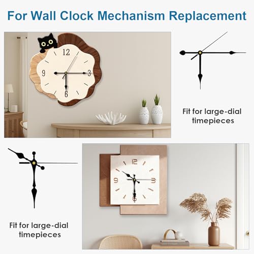 9PCS High Torque Long Shaft Clock Mechanism with 12 Pairs Clock Hands