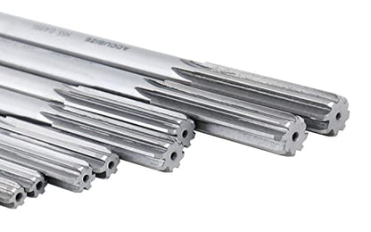 Accusize Industrial Tools Dowel Pin Reamer Size: 0.1230" Thru 0.4995", HSS M2 Premium Chucking Reamer Set, Right Hand Cut, 14 pcs Set, 5528-ST00 - size: 0.1230" thru 0.4995"