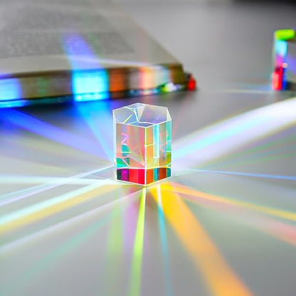 1.2'' Optical Glass RGB Dispersion Prism X-Cube for Physics Teaching Gift - style: 30mm Hexagonal prism
