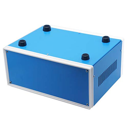 Zulkit Junction Box Blue Metal Project Box DIY Electric Enclosure Case Preventive Case Electrical Box 9.8 x 7.5 x 4.3 Inch - size: 9.8" x 7.5" x 4.3"