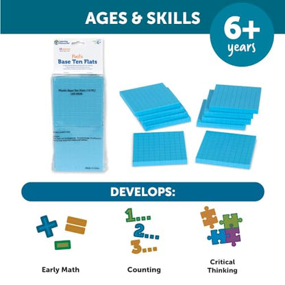 Learning Resources Plastic Base Ten Flats - style: Base Ten Flats