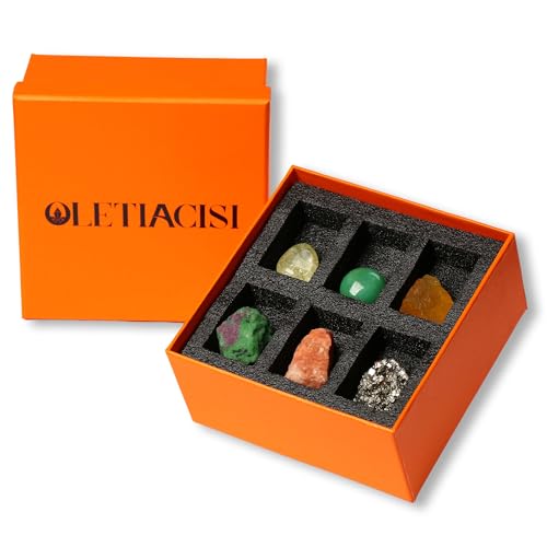 Abundance Crystals Set, 6 Natural Healing Stones, Gift Ready