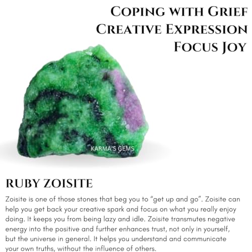 Crystals, Rocks, Jade, Crystals and Healing Stones, Witchcraft Supplies, Healing Crystals, Stones, Healing Stones, Rock Collection, Agate, Raw Stones (Ruby Zoisite, 2 Pcs) - color: Ruby Zoisite