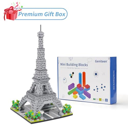 Building Blocks Set 3585 Pieces Architecture Eiffel Tower Model Building Kit World Famous Architecture Model Micro Building Blocks - color: Eiffel Tower