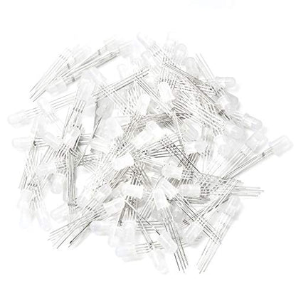 CHANZON 100 pcs 5mm RGB Multicolor Diffused LED Diode Lights Common Cathode - color: M) Rgb (Common Cathode) (100pcs)