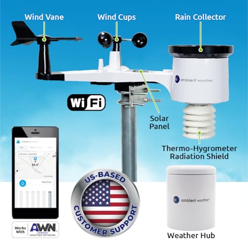 Ambient Weather WS-1553-IP Smart Wireless Weather Station with Remote Monitoring and Alerts - style: IP Module + Array