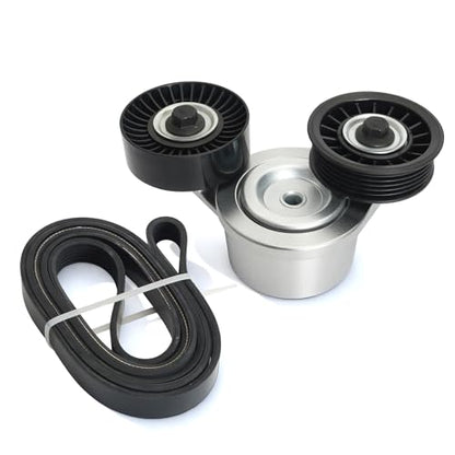 Belt Tensioner and Serpentine Belt Kit #39120 38009 419008 - size: for Liberty KJ 2002-2006