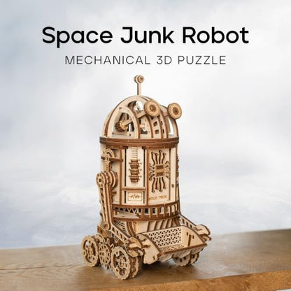 Wood Trick Space Junk Robot 3D Wooden Puzzles for Adults to Build