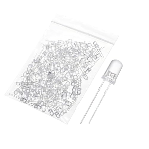 MECCANIXITY 240Pcs 5mm LED Diodes, Light Emitting Diodes, Bulb Lamp Electronic Project Kit for Science Project Circuit Board(Green Light, Transparent Lens) - color: Green Light, size: 5mm