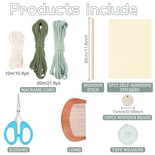 FREEBLOSS DIY Macrame Leaf Wall Hanging Beginners