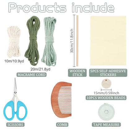 FREEBLOSS DIY Macrame Leaf Wall Hanging Beginners