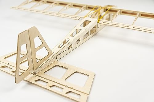 Balsa Wood Airplane R03 STICK-06 Model Aircraft, 580mm Wingspan Unassembled Flying Model Aircraft to Build, DIY RC Airplane Kit for Adults Beginners (KIT Only w/o Power System or Radio Control) - color: Kit