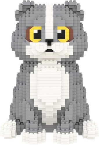 Larcele 985 Pcs Scottish Fold Cat Pet Micro Building Blocks Kids 8+ KLJM-05 - style: Scottish Fold