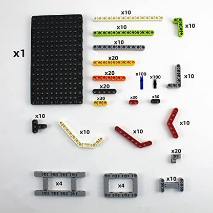 MOC Parts Beams Pins Panel Connectors Bricks Sets Frame Liftarms for Technical Car DIY STEM Building Block Toys Replacement Parts (479 pcs) - style: MA479