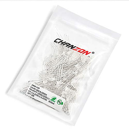 CHANZON 100 pcs 3mm Red & Green Diffused LED Diode Lights Common Anode - color: A) Red & Green (Ca) (100pcs)