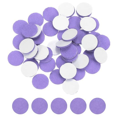 uxcell 100Pcs Adhesive Felt Circles 3/8" Non-Woven Felt Pads Light Purple - color: Light Purple, size: 3/8"