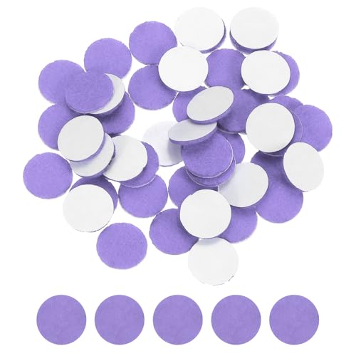 uxcell 100Pcs Adhesive Felt Circles 3/8" Non-Woven Felt Pads Light Purple - color: Light Purple, size: 3/8"