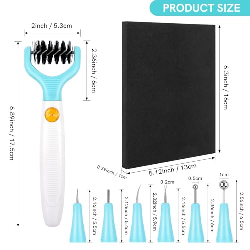 BAOFALI 8Pcs/Set All-in-One Paper Sculpting Tool Kit & Die Brush; Paper Flower Shaping Making Tool Set; Flower Mold Tray; Paper Blossom Tools for Creating Dimensional Flowers; Die Cleaning Tool - color: 8pcs/Set Tool Kit