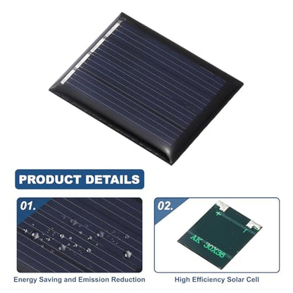 MECCANIXITY 8Pcs 2V 0.12W 60mA Mini Solar Panels, Small Solar Photovoltaic Power Cells Charge DIY Electric Toy Materials Kits - style: 2V 0.12W 0.06A