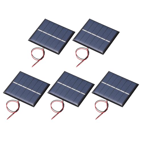 MECCANIXITY 5Pcs 3V 0.33W 110mA Mini Solar Panels with 2 Cable - style: 3V 0.33W 110mA