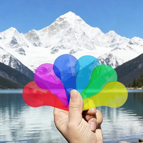 6 Pcs Transparent Color Paddles for Color Mixing and Light Experiments